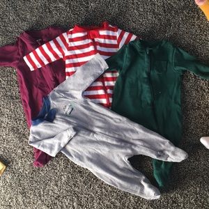 4 zip up sleepers for baby